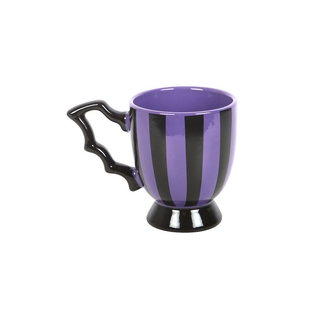 Purple Striped Bat Wing Teacup