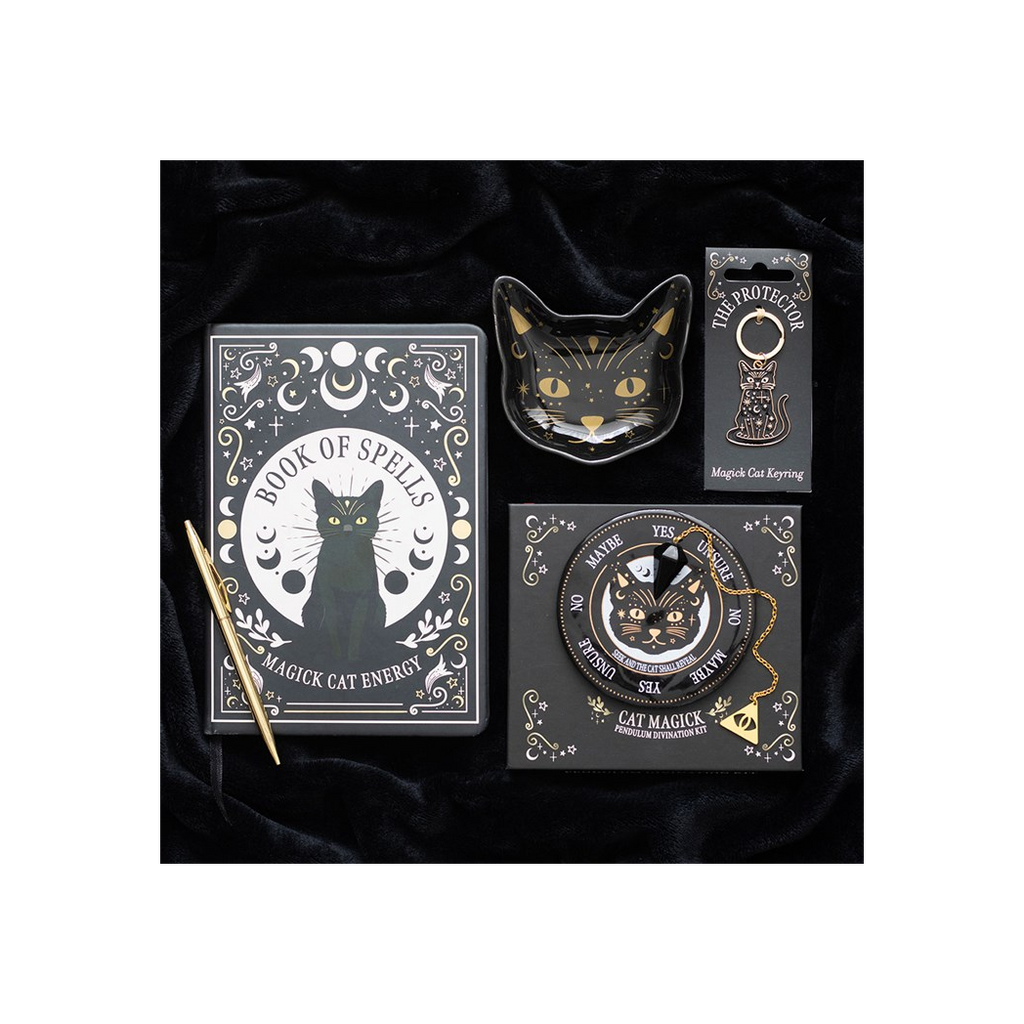 Magick Black Cat Face Trinket Dish