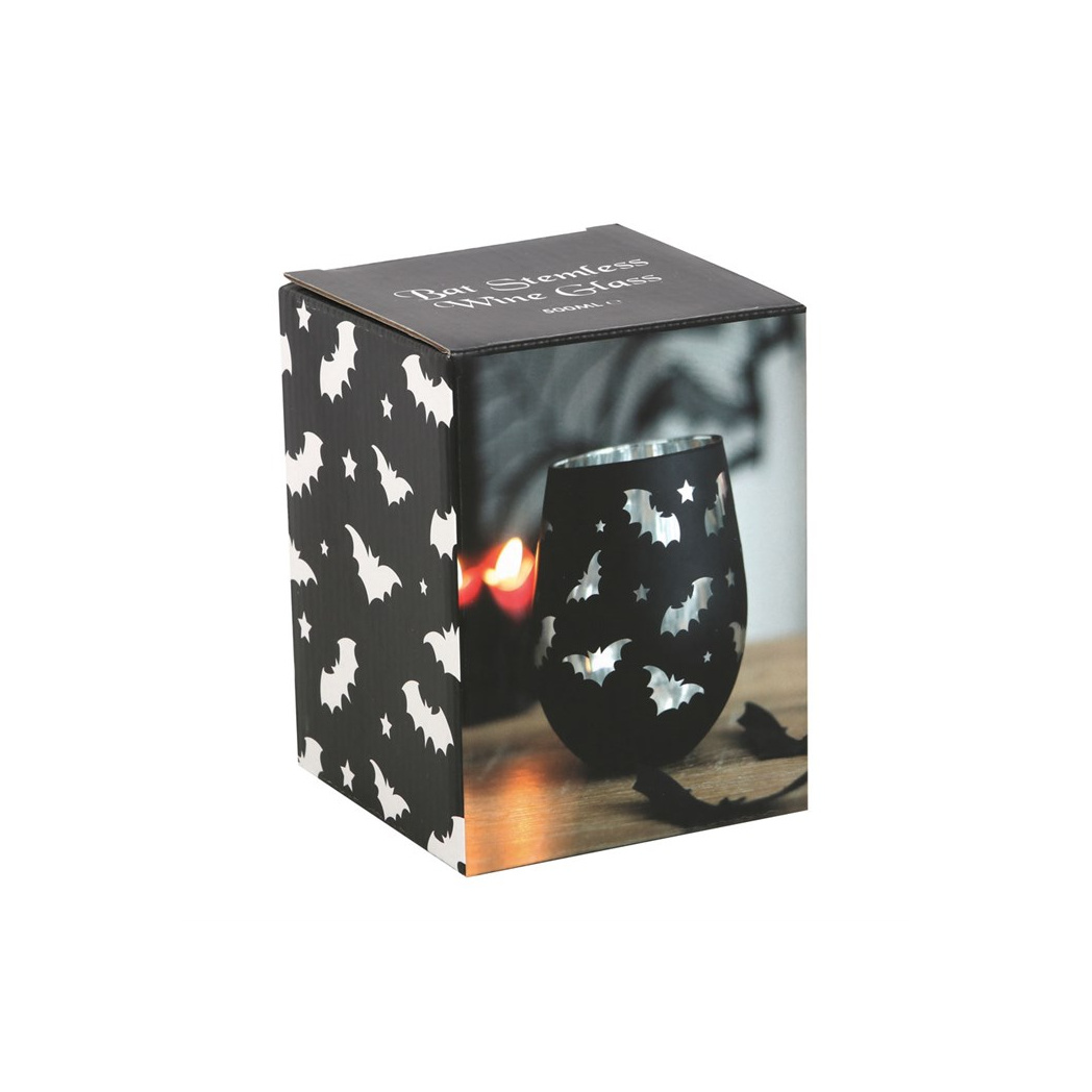 Bat Stemless Wine Glass